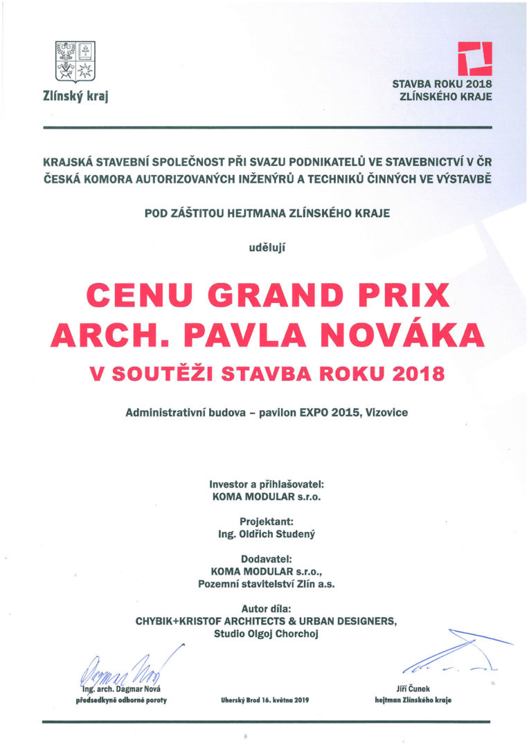 Grand Prix of Arch. Pavel Novak