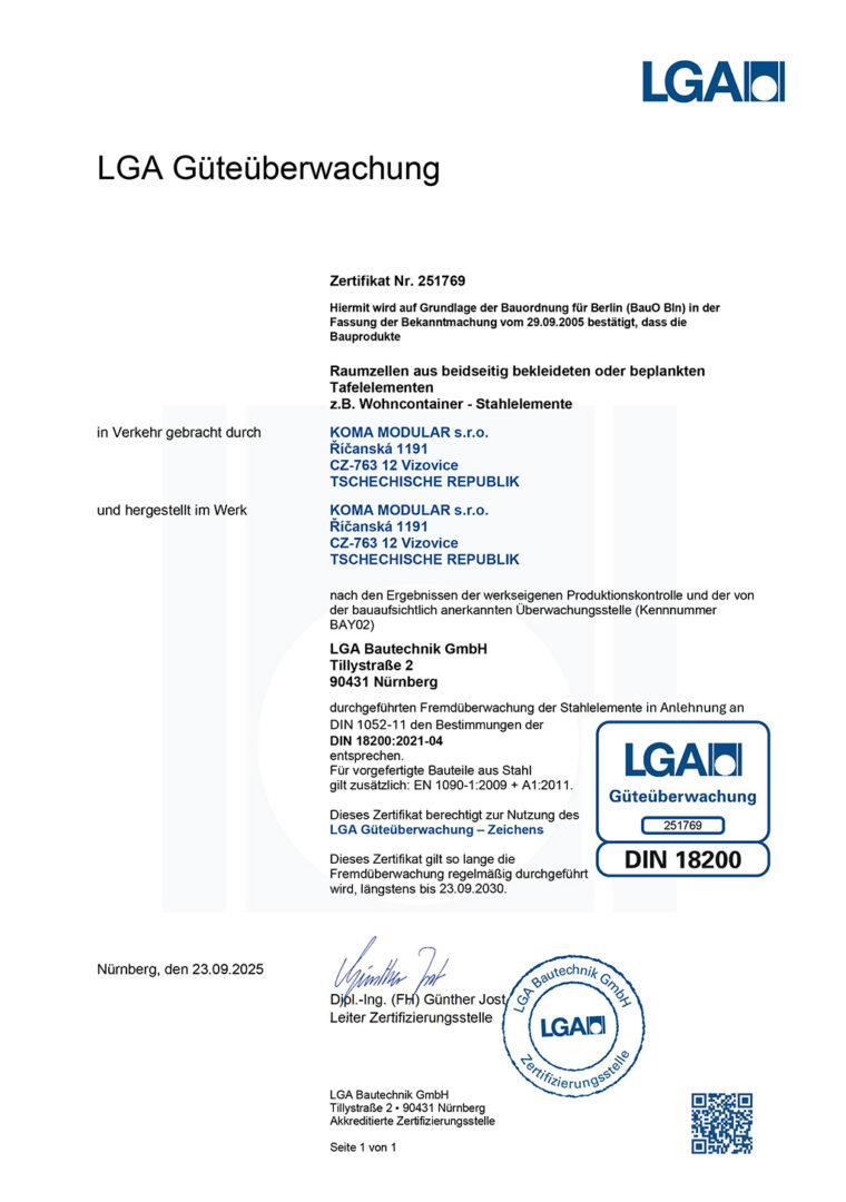 Übereinstimmungszertifikat