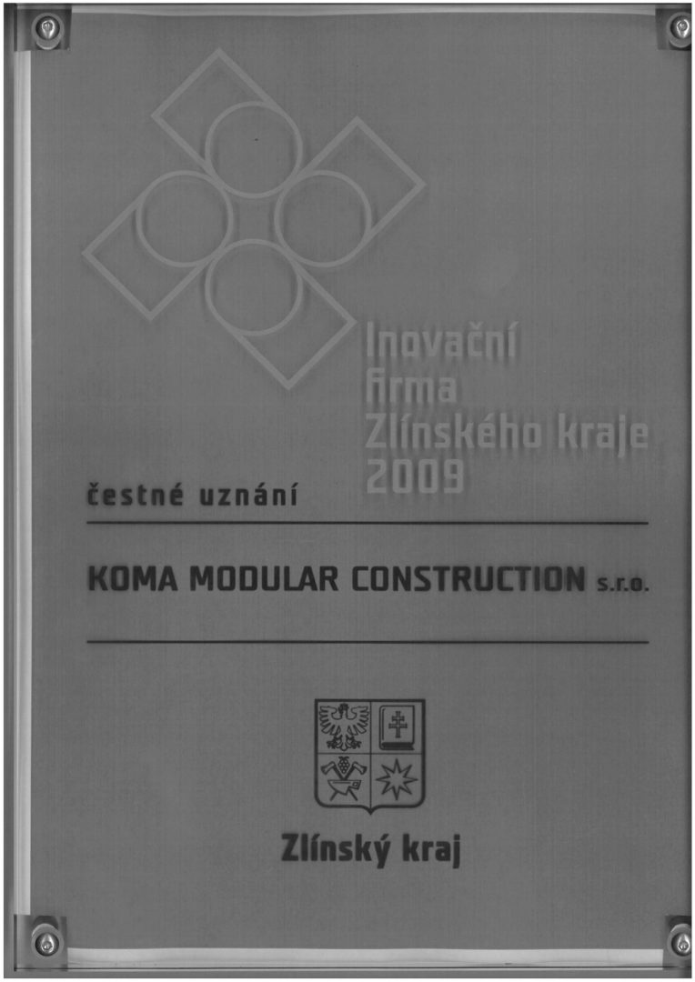 The Innovative Company of Zlín region 2009, Honorable Mention