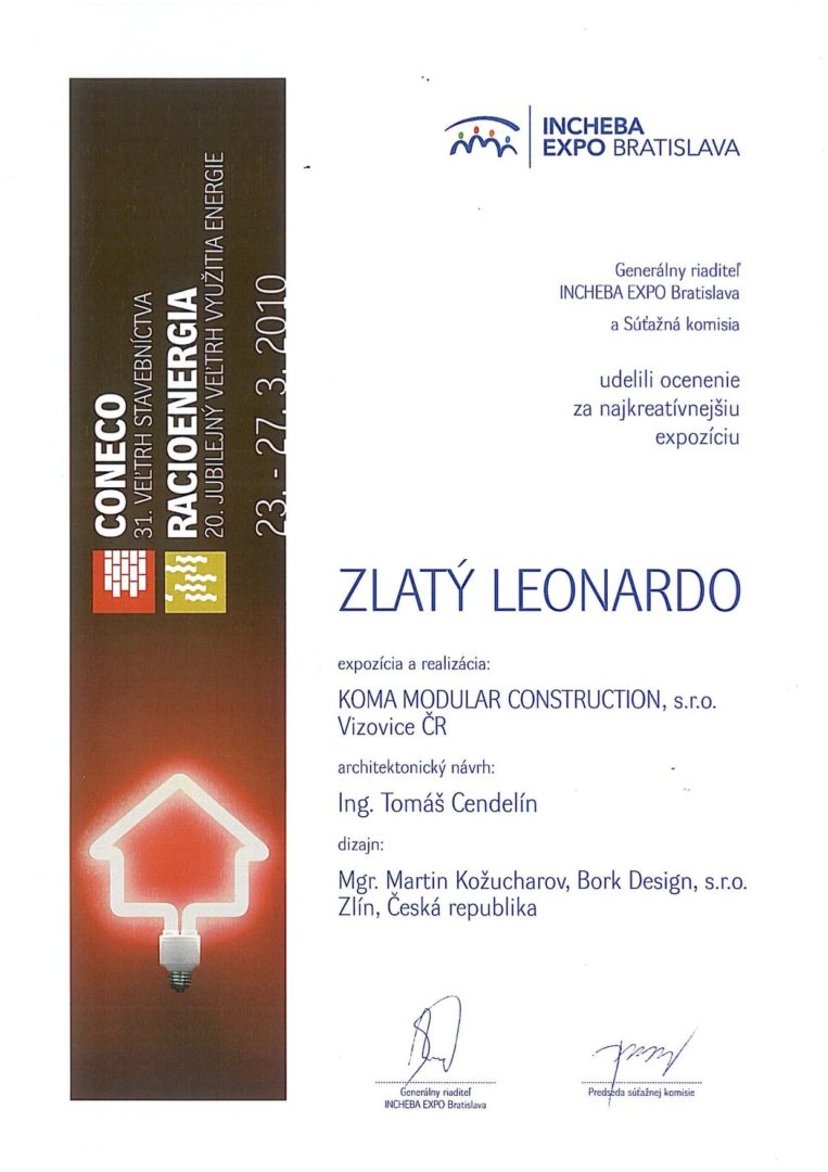 Gold Leonardo, CONECO 2010